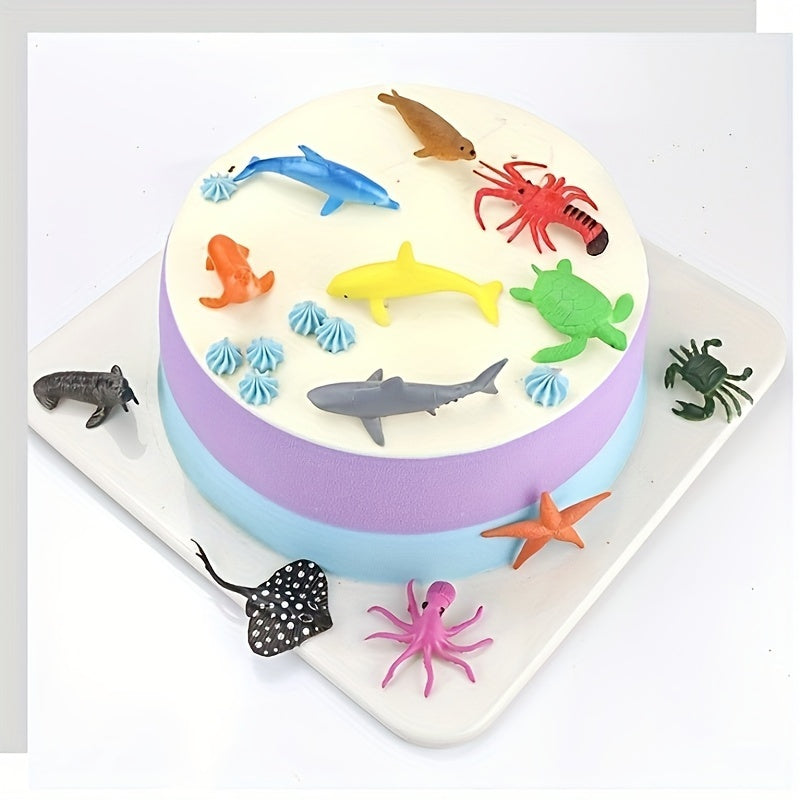 12pcs Sea Animal Toys Mini Marine Life Doll Realistic Ocean Figures Gift