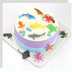 12pcs Sea Animal Toys Mini Marine Life Doll Realistic Ocean Figures Gift