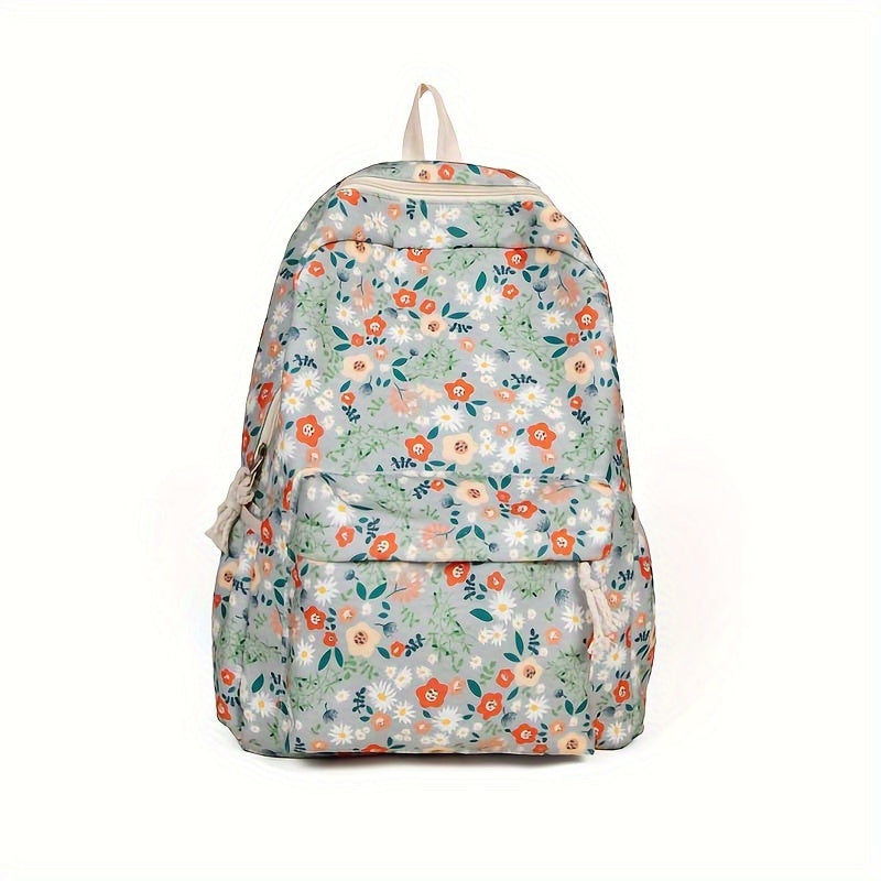 Floral Corduroy Backpack for Students & Professionals