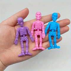 20pcs Halloween Skeleton Stretch Toys Soft TPR Rubber Party Favors