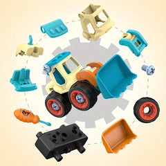 4 Piece DIY Engineering Toy Set Construction Vehicles for Kids Ages 3