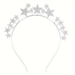 Golden Rhinestone Star Headband for Party