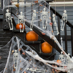 12 Pack Mini Skeleton Figurines for Halloween Party Favors