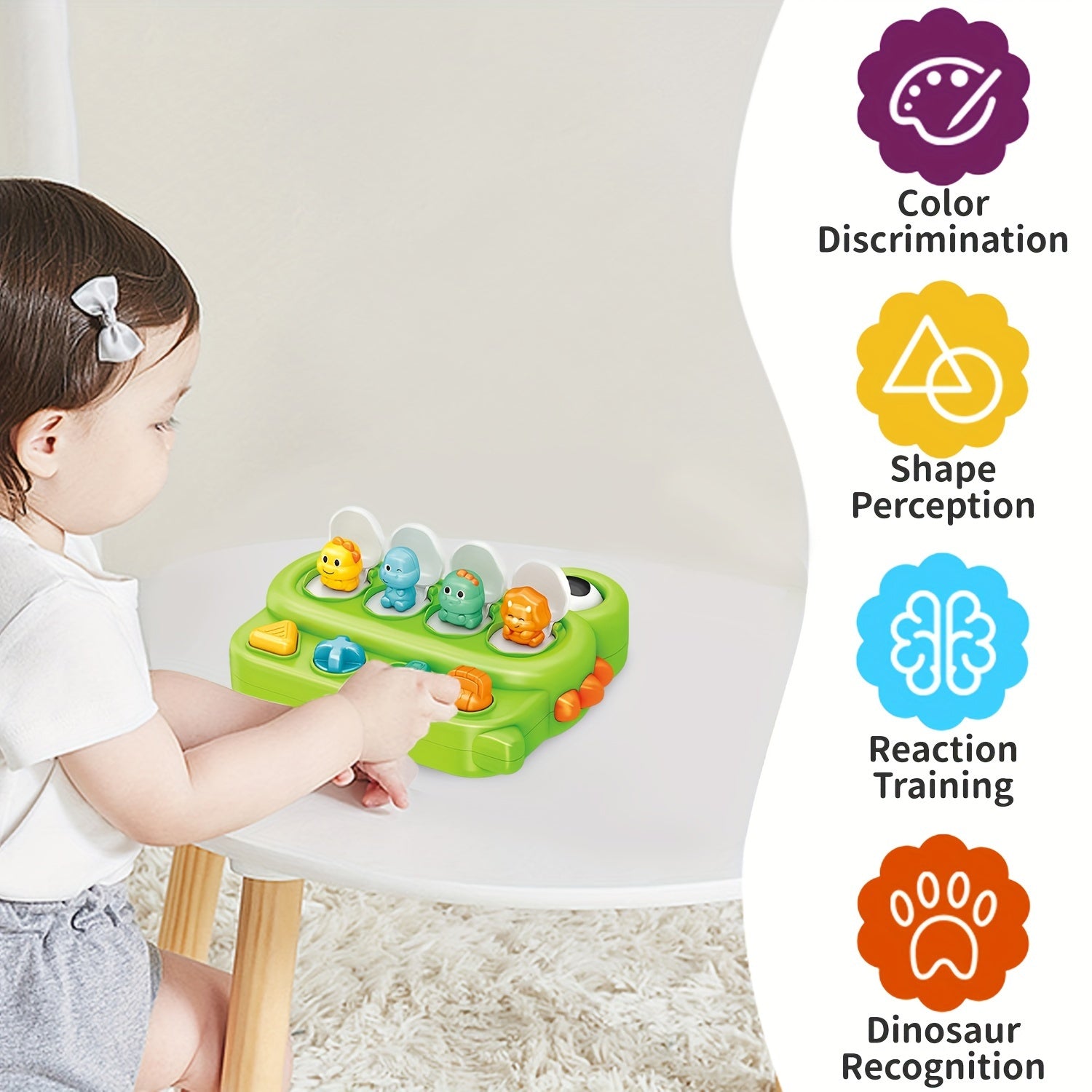 Weiff Pop Up Dinosaur Toy Interactive Early Learning Plaything