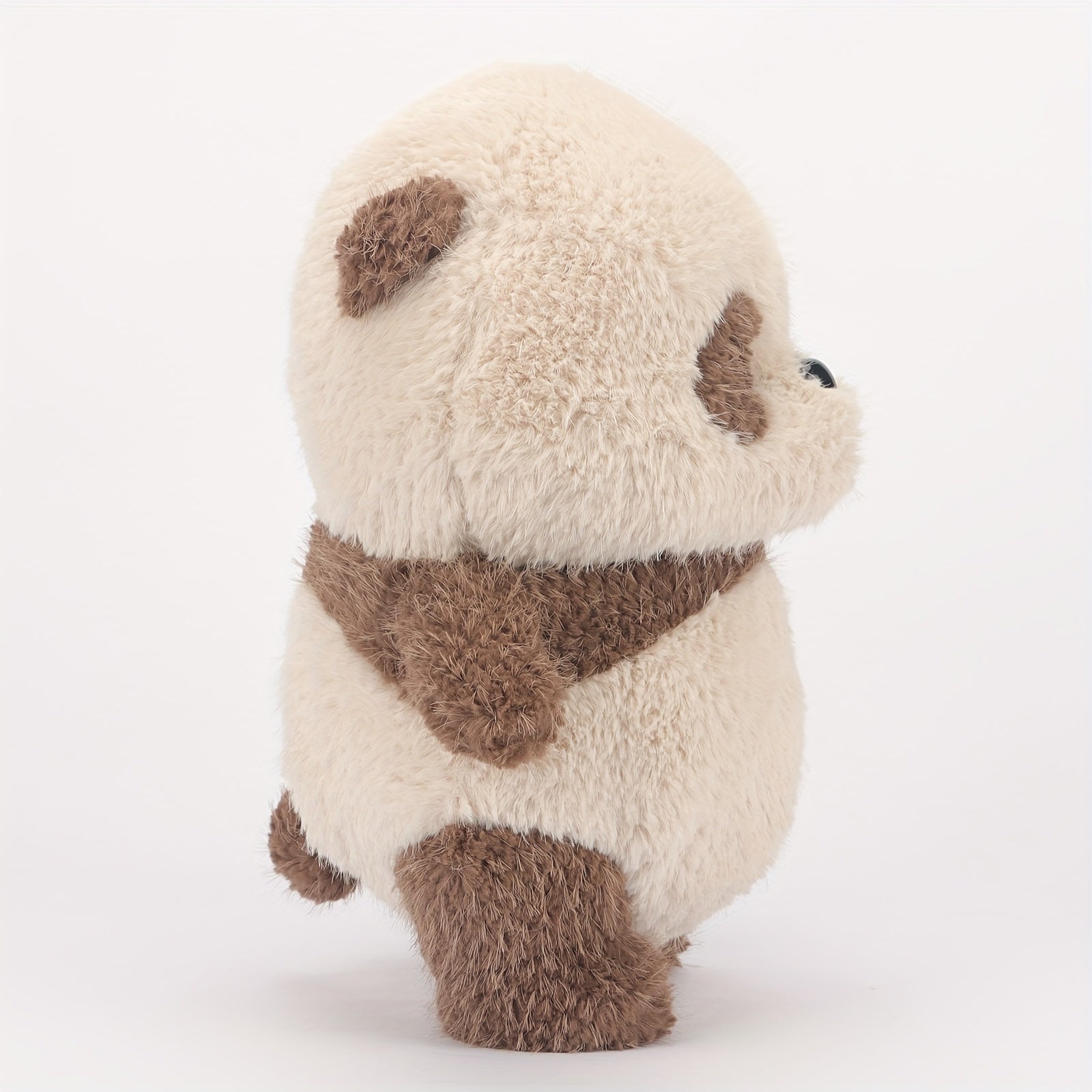 Adorable Brown Panda Plush Toy Soft Standable Stuffed Animal