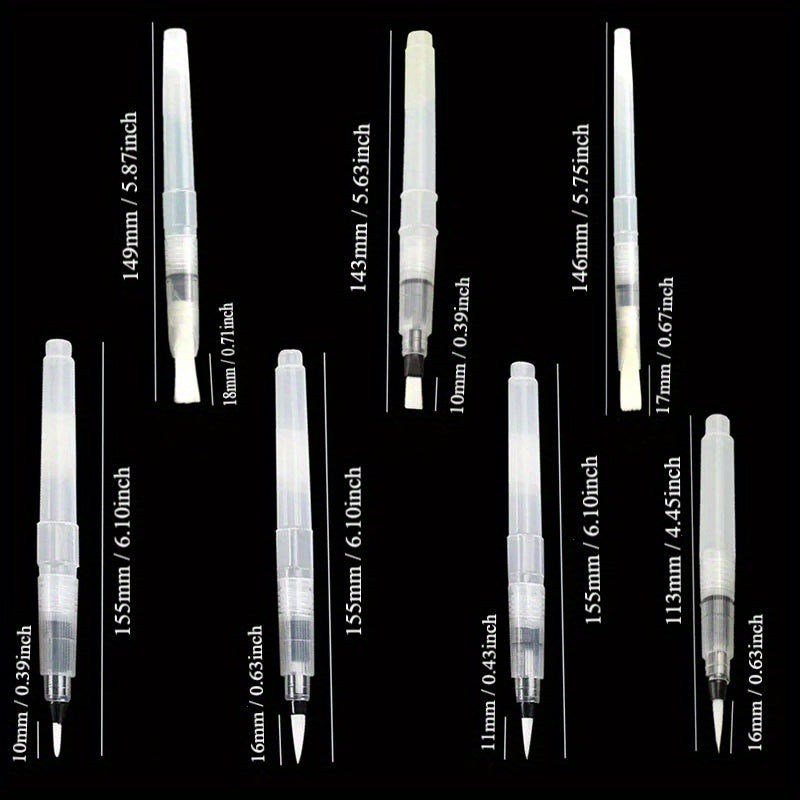 7pcs Refillable Watercolor Brush Pens for Painting