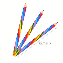 4 Pcs Rainbow Pencil Set for Art School Supplies