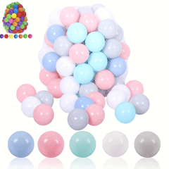 35pcs Mini Ball Pit Balls in 8 Colors Crush Proof Non Toxic for Baby Toddler