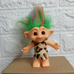 1pc 3.93in PVC Retro Troll Doll Nostalgia Doll Long Hair Magic Hair Toy