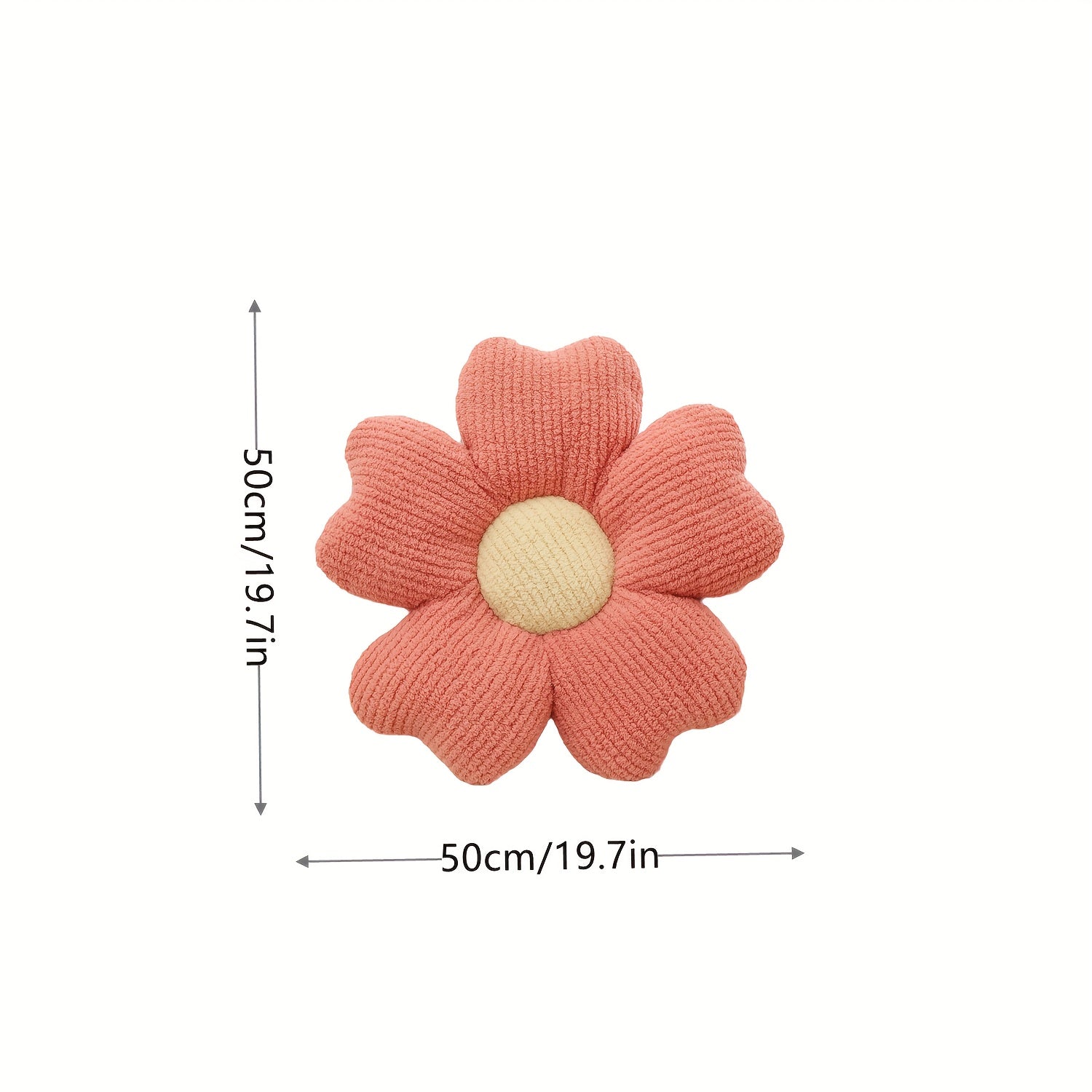 Five Petals Flower Cushion 19.7in Compression Bag Packaging Six Colors