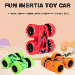 Inertia Stunt Toy Cars 4 Pack Dual Sided Flipping Vehicles