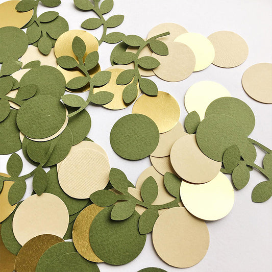 100pcs Green and Golden Confetti Party Supplies