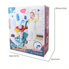 Children's Cleaning Set with Broom Mop Dustpan Brush - Educational Toy