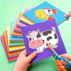 Animal Paper Cutting Craft Kit - DIY Paper Art Set with Animal Designs