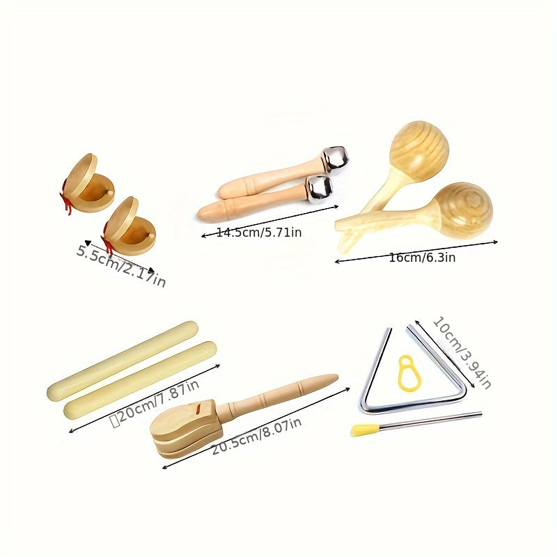 Wooden Orff Percussion Instrument Set - Holiday Decorations