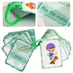 Educational Flashcards Daily Routine Verbs for Adult Learners Thick Durable