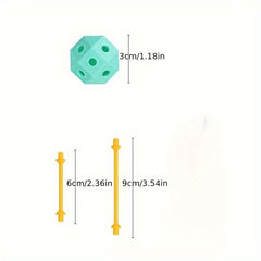 45pcs 3D Geometric Building Blocks PVC Construction Set