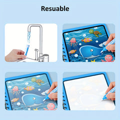 Magic Water Painting Book for Kids Reusable Educational Learning Toy