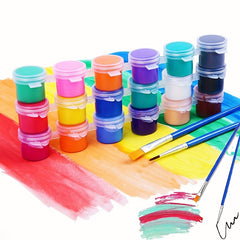 12 Acrylic Paint Set & Brushes DIY Art Kit for Halloween Christmas