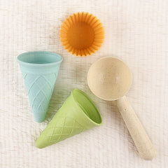 4pcs Beach Ice Cream Tube Spatula Cake Mold Set Plastic Cup Beach Toys