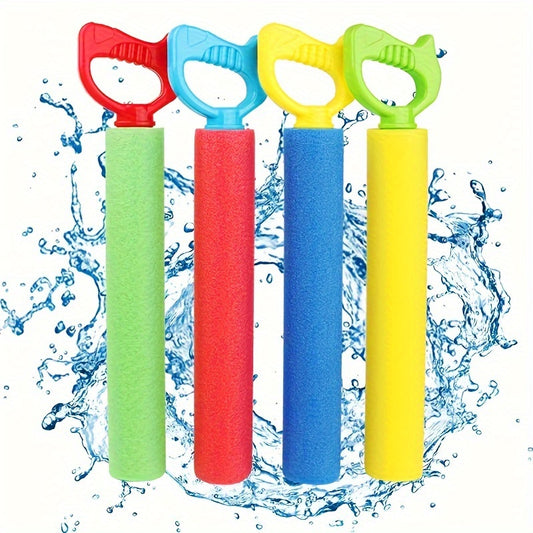 4 Pack Long Range Rubber Water Shooters for Kids - Summer Pool Toys