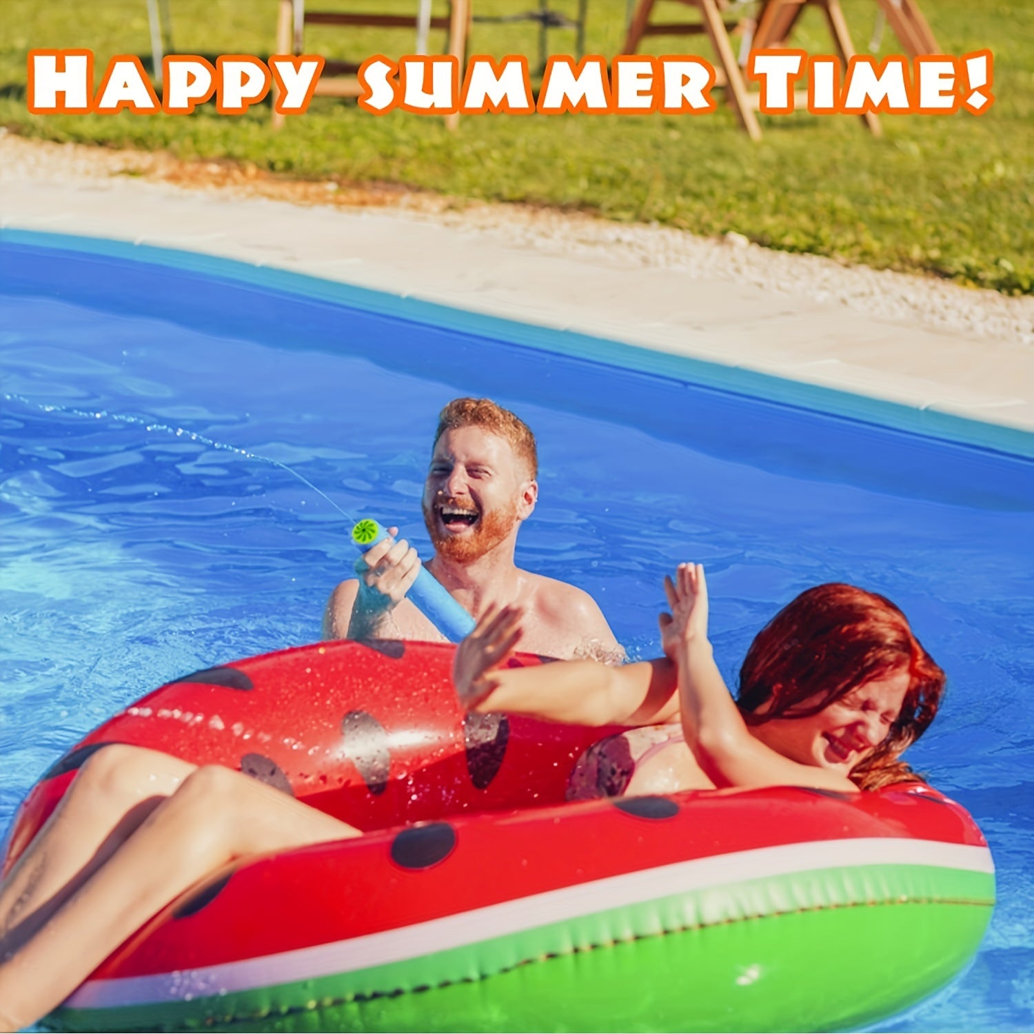 4 Pack Long Range Rubber Water Shooters for Kids - Summer Pool Toys