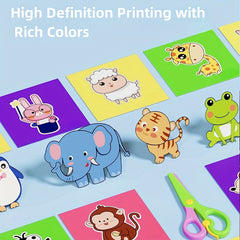 Animal Paper Cutting Craft Kit - DIY Paper Art Set with Animal Designs