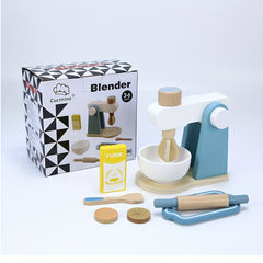 Wooden Kitchen Toy Playsets with Coffee Machine Juicer & Mixer