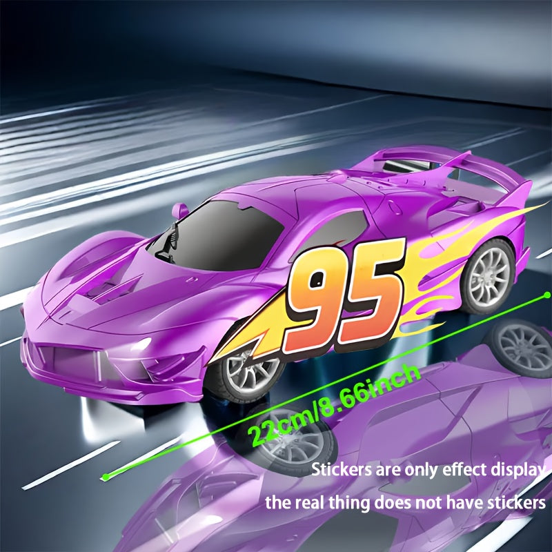 Remote Control Toy Car with Stickers for Indoor & Patio Play