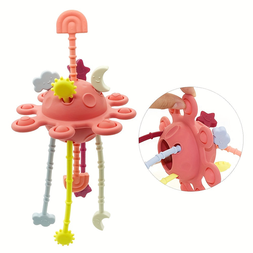 Silicone Pull String Activity Toys for Babies 0 Months