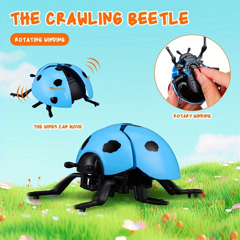 Wind Up Ladybug Moving Wings Insect Playmate Ideal Birthday Present