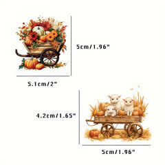 50pcs Thanksgiving Sticker Pack Fall Decorations for Crafts Art Journa