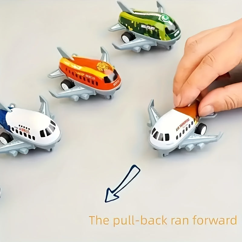 10pcs Mini Metal Airplane Set Inertia Powered for Party Favors
