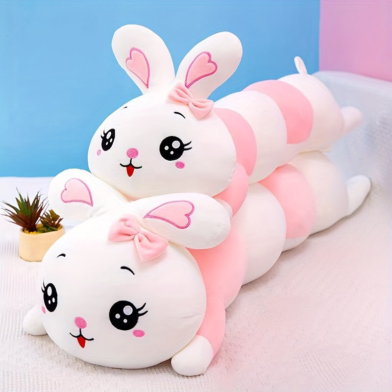 Cute Rabbit Long Body Plush Stuffed Pillow - Soft Birthday Gift