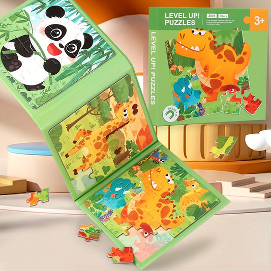 Parent Child Jigsaw Puzzles 3-in-1 Learning Toys for Family Activity