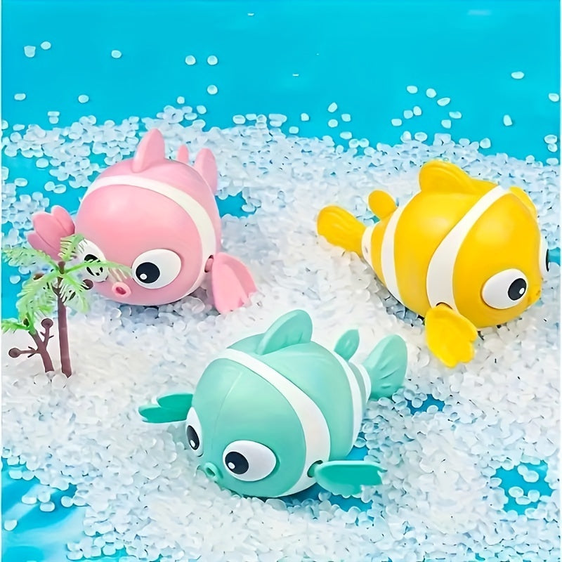 3 Packs Clown Fish Bathtub Toys for Kids Pool Christmas Random