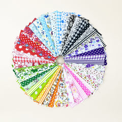 50pcs Floral Cotton Fabric Squares 10x10cm for DIY Crafts and Easter Surprise