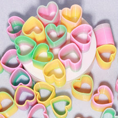 12pcs Love Heart Shape Mini Spring Rainbow Circle Small Toy Party Gift