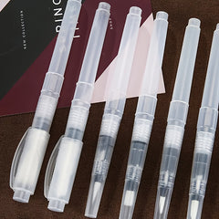 6pcs Watercolor Come Water Pen Flat Head Calligraphy Painting Practice
