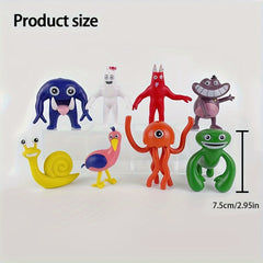 8pcs Colorful Game Animal Figurine Set for Desk Decor