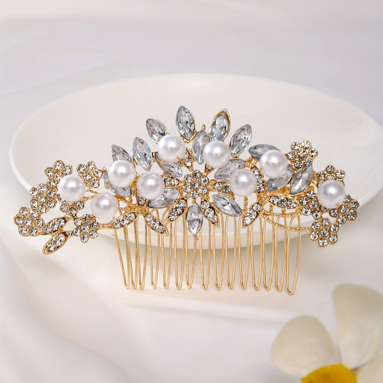 Romantic Flower Hair Comb Girls Party Wedding Supplies