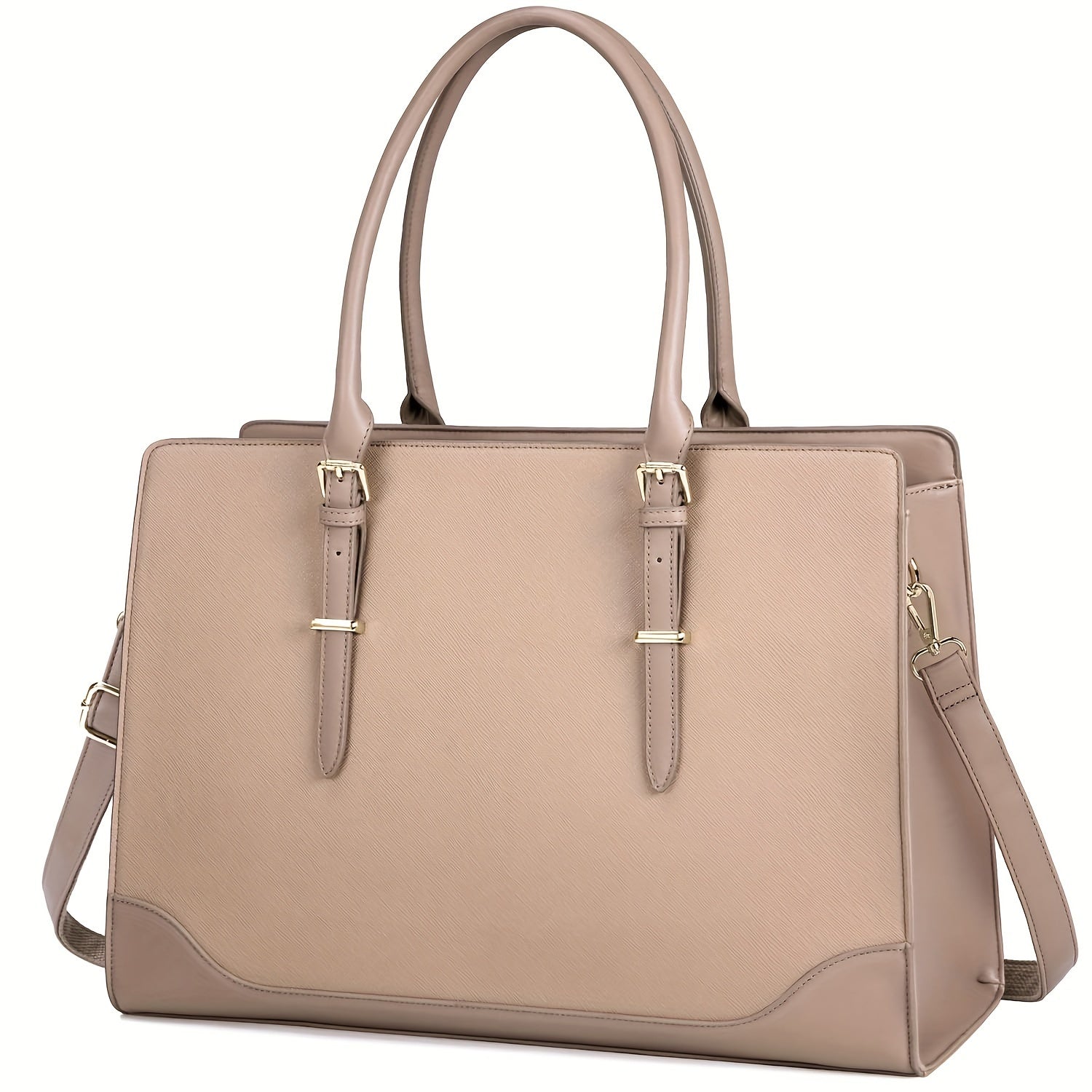 Large Capacity Laptop Bag for Women Waterproof PU Leather Office Briefcase