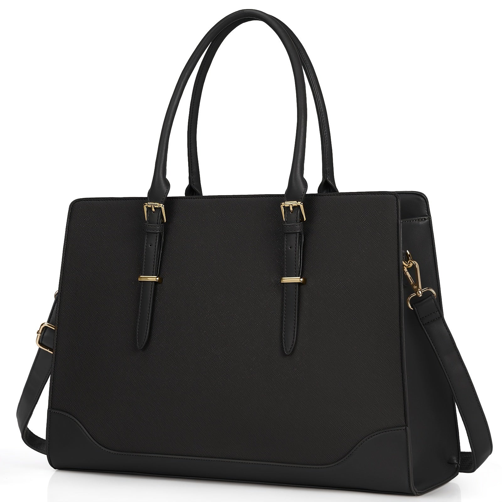 Large Capacity Laptop Bag for Women Waterproof PU Leather Office Briefcase