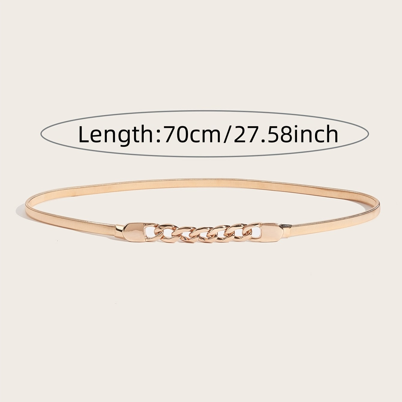 Golden Chain Elastic Waist Belt for Women