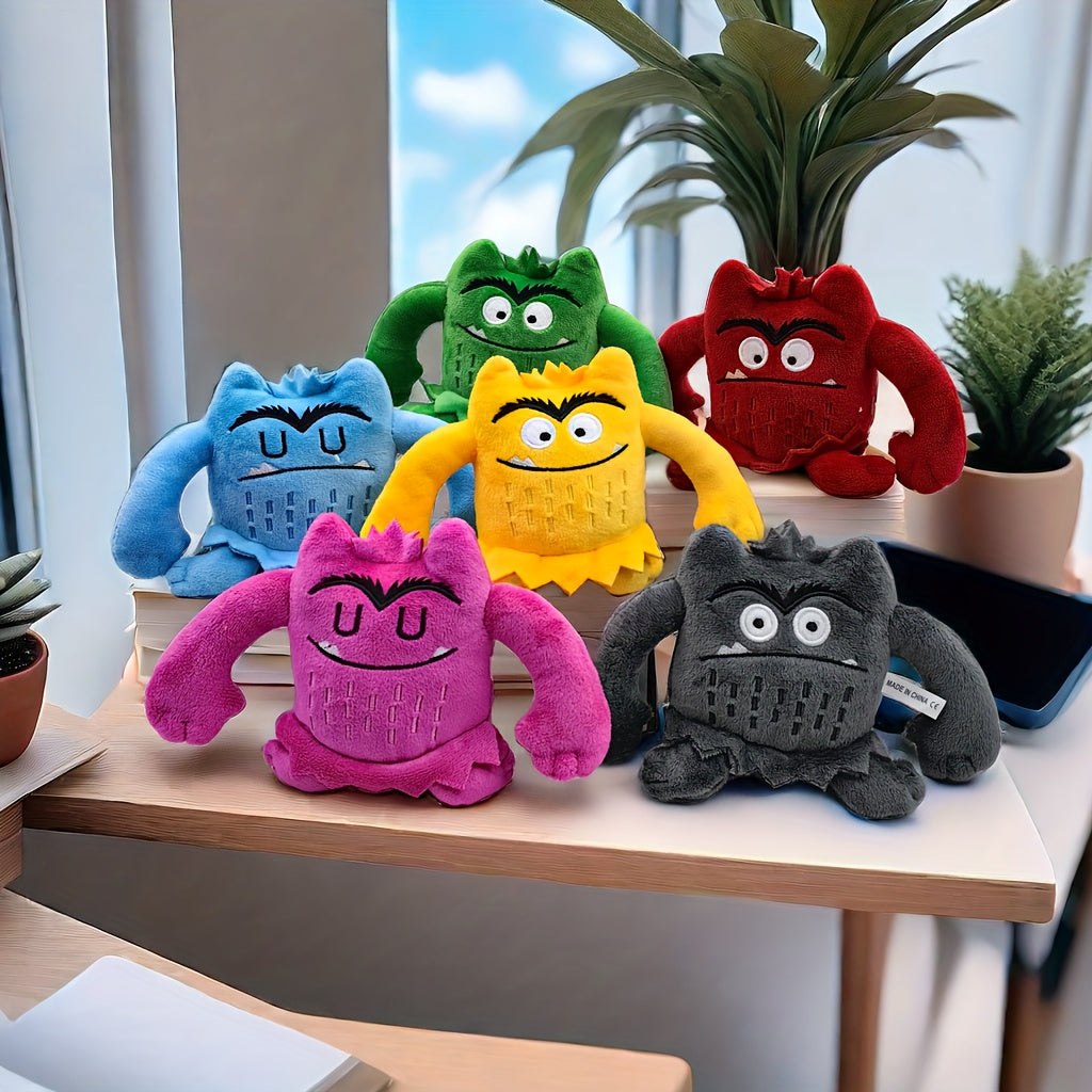 6pcs Little Monster Plush Toy Doll Room Decor Holiday Gift Game