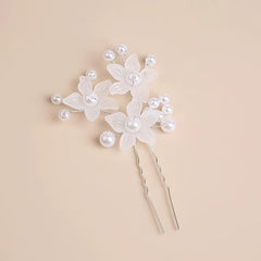 Sweet Flower U Shape Hairpin Girls Party Wedding Princess Hair Accessories