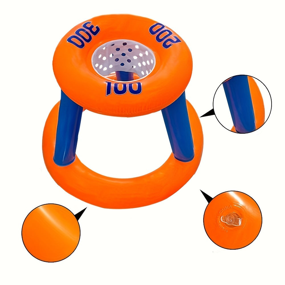 Inflatable Basketball Hoop for Pool Parties Durable PVC Mixed Colors