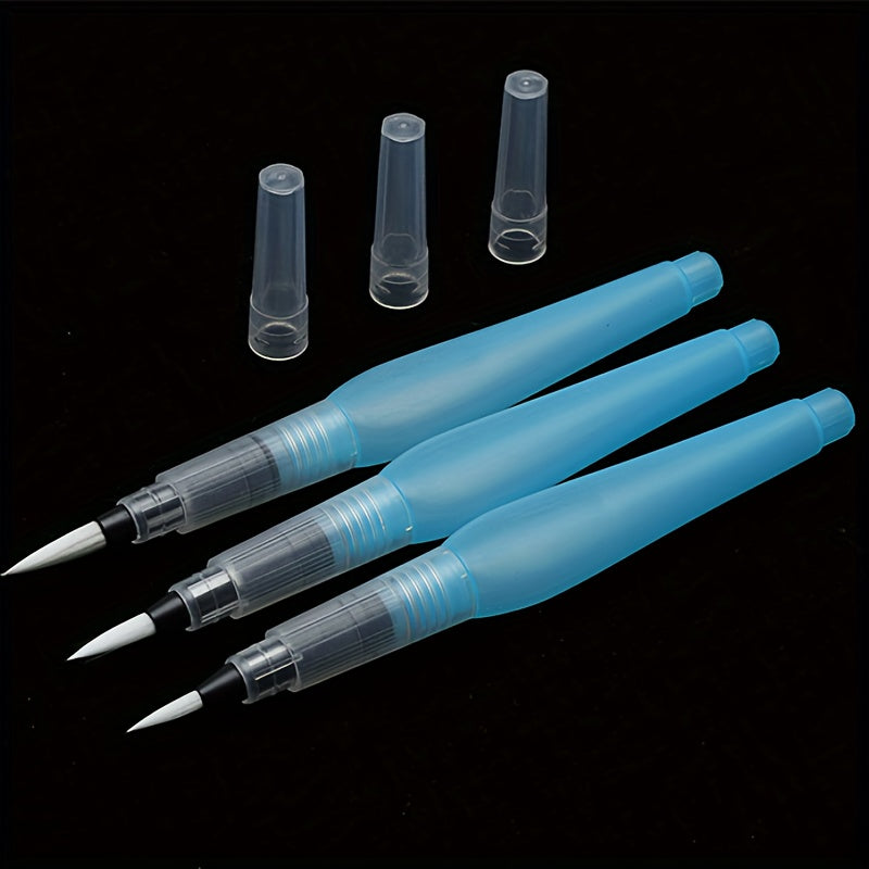 3pcs Watercolor Brush Pen Set Large Capacity Smudge Painting Pen