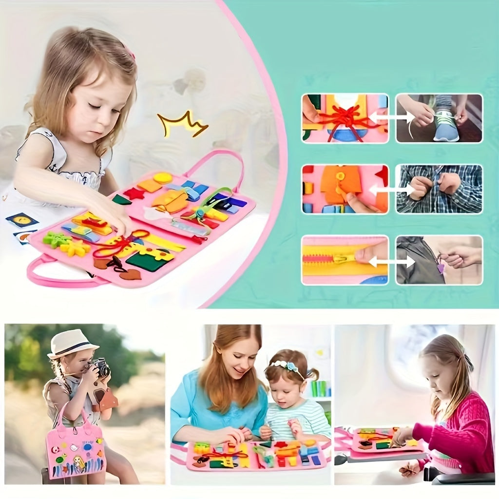 Pink Animal Dress Up Puzzle Board for Kids