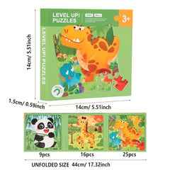 Parent Child Jigsaw Puzzles 3-in-1 Learning Toys for Family Activity